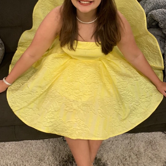 Rachel Allan Yellow Prom/homecoming Dress - Picture 2 of 7